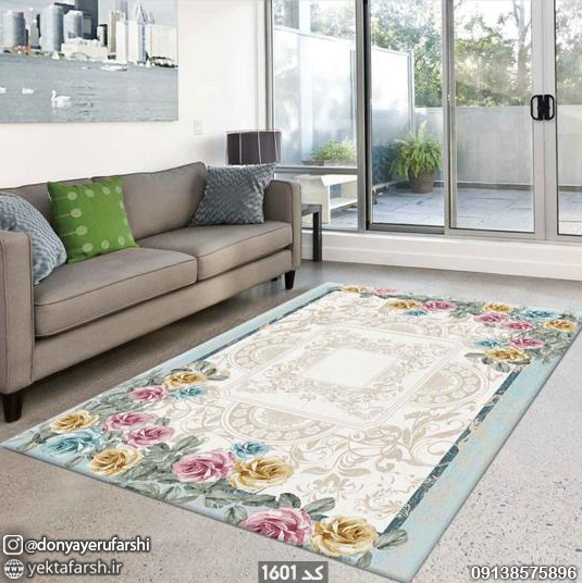 کاور فرش شانل ارکیده کد 1601