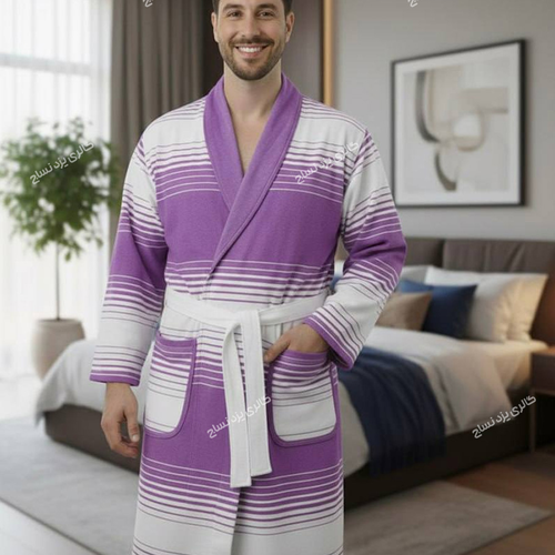 حوله تن پوش یزدی طرح آوین رنگ بنفش کد ۴۵