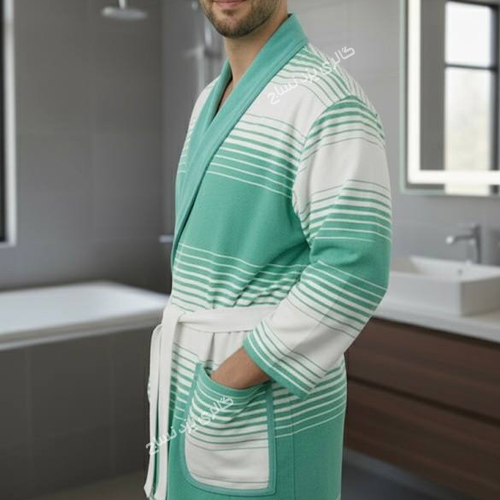 حوله تن پوش یزدی طرح آوین رنگ سبز کد ۲۵