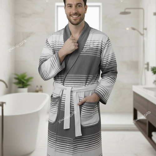 حوله تن پوش یزدی طرح آوین رنگ طوسی کد ۶۵