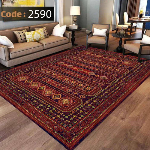 کاور فرش شانل اطلسی کد 2590