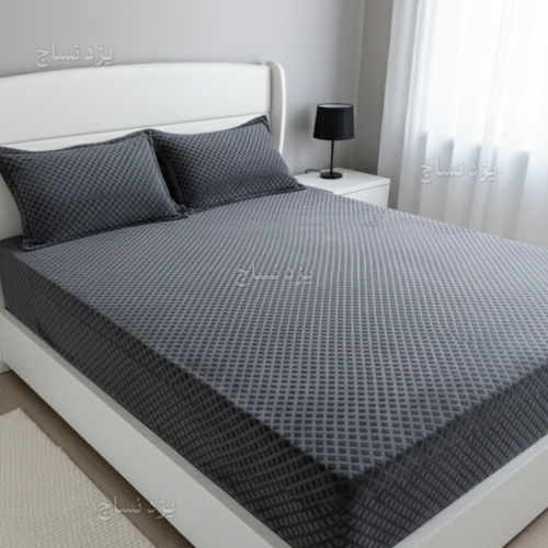 کاور تشک کشدار الماسی یک نفره رنگ نوک مدادی