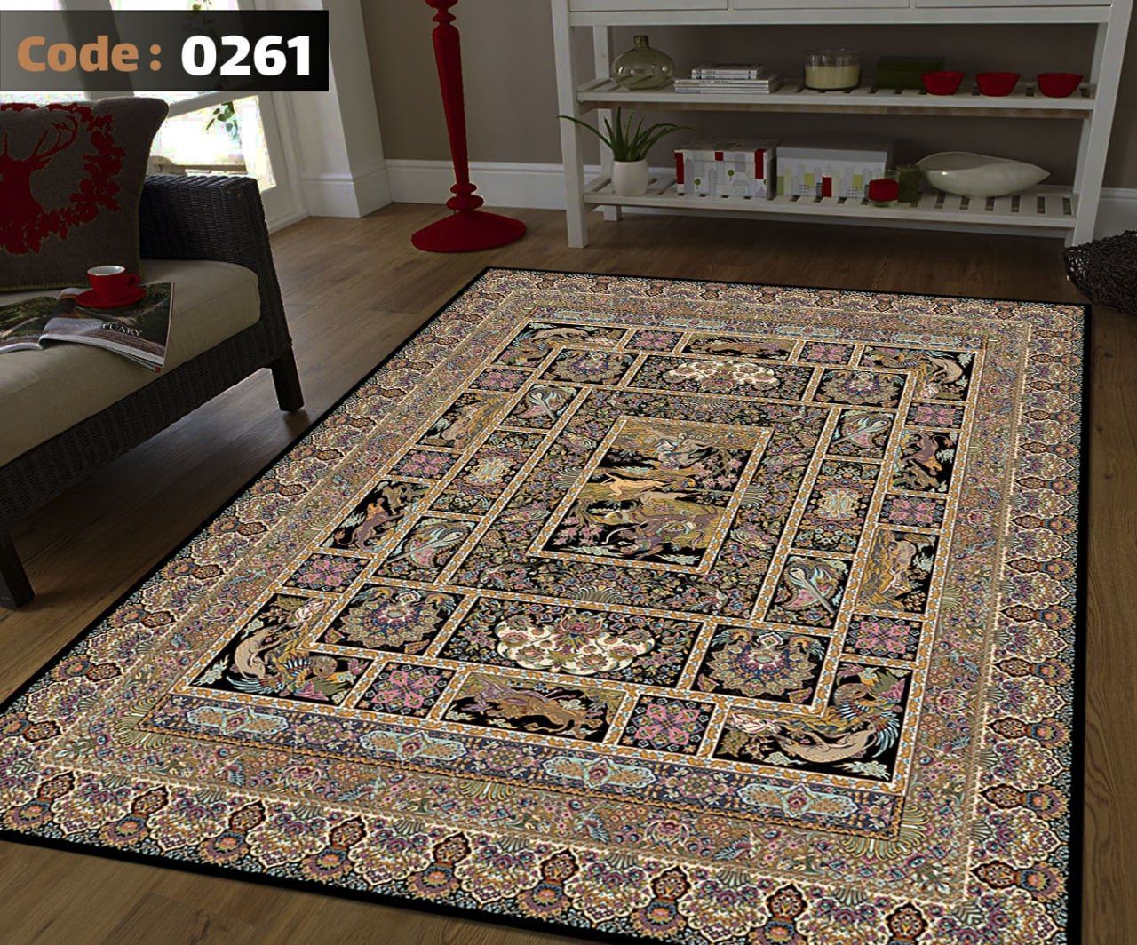 فرشینه اطلسی مخمل براق کد 0261