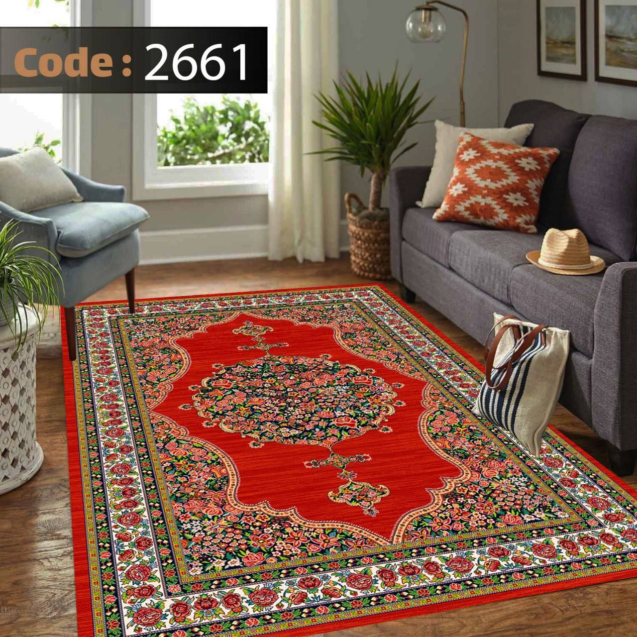 کاور فرش شانل اطلسی کد 2661
