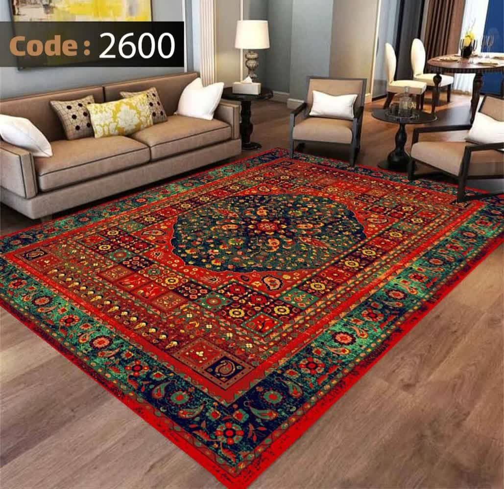 کاور فرش شانل اطلسی کد 2600