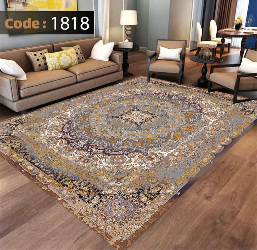 کاور فرش شانل اطلسی کد 1818