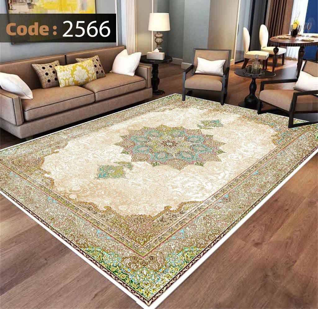 کاور فرش شانل اطلسی کد 2566