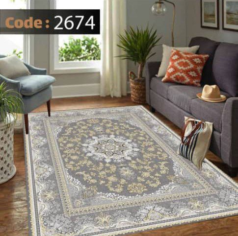 کاور فرش شانل اطلسی کد 2674