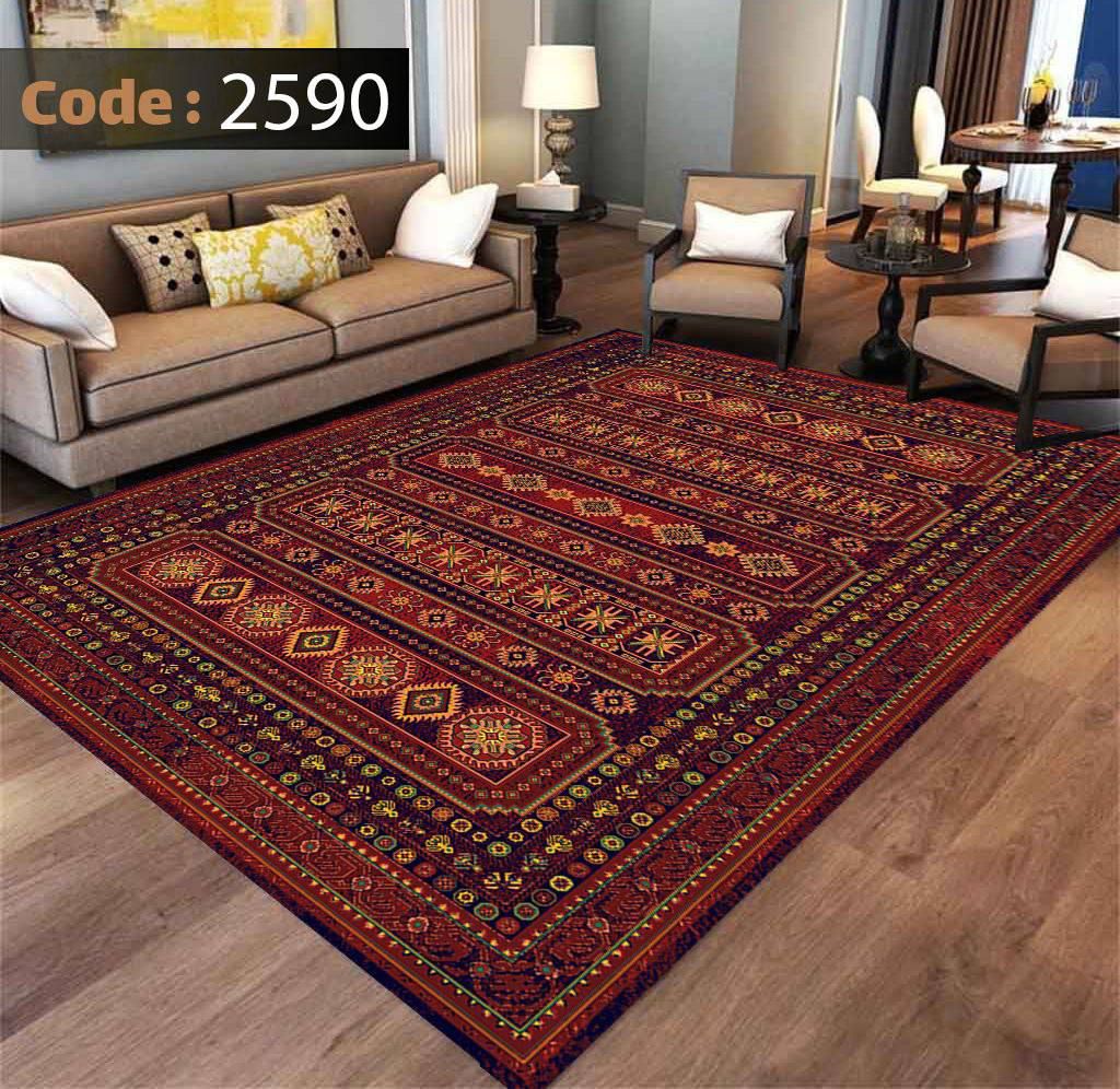 کاور فرش شانل اطلسی کد 2590