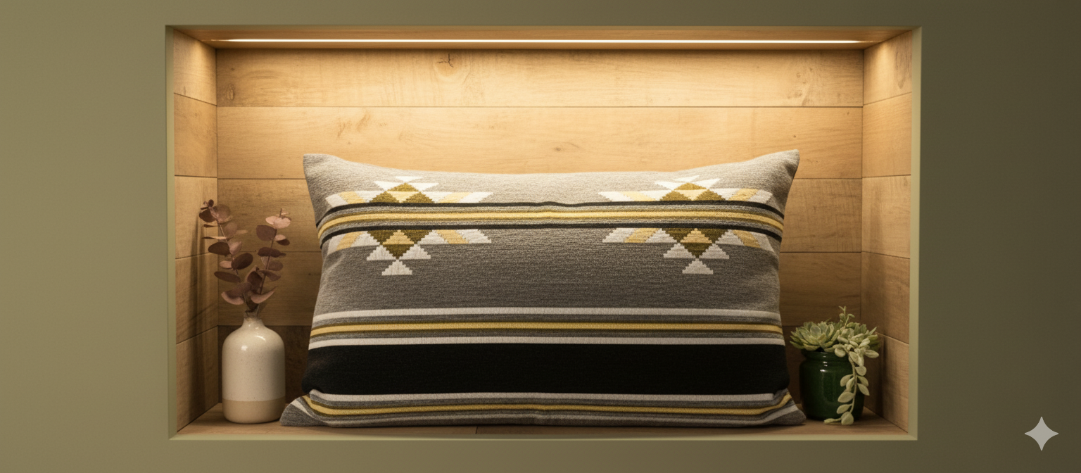 روبالشتی 2 عددی مخمل طرح سنتی