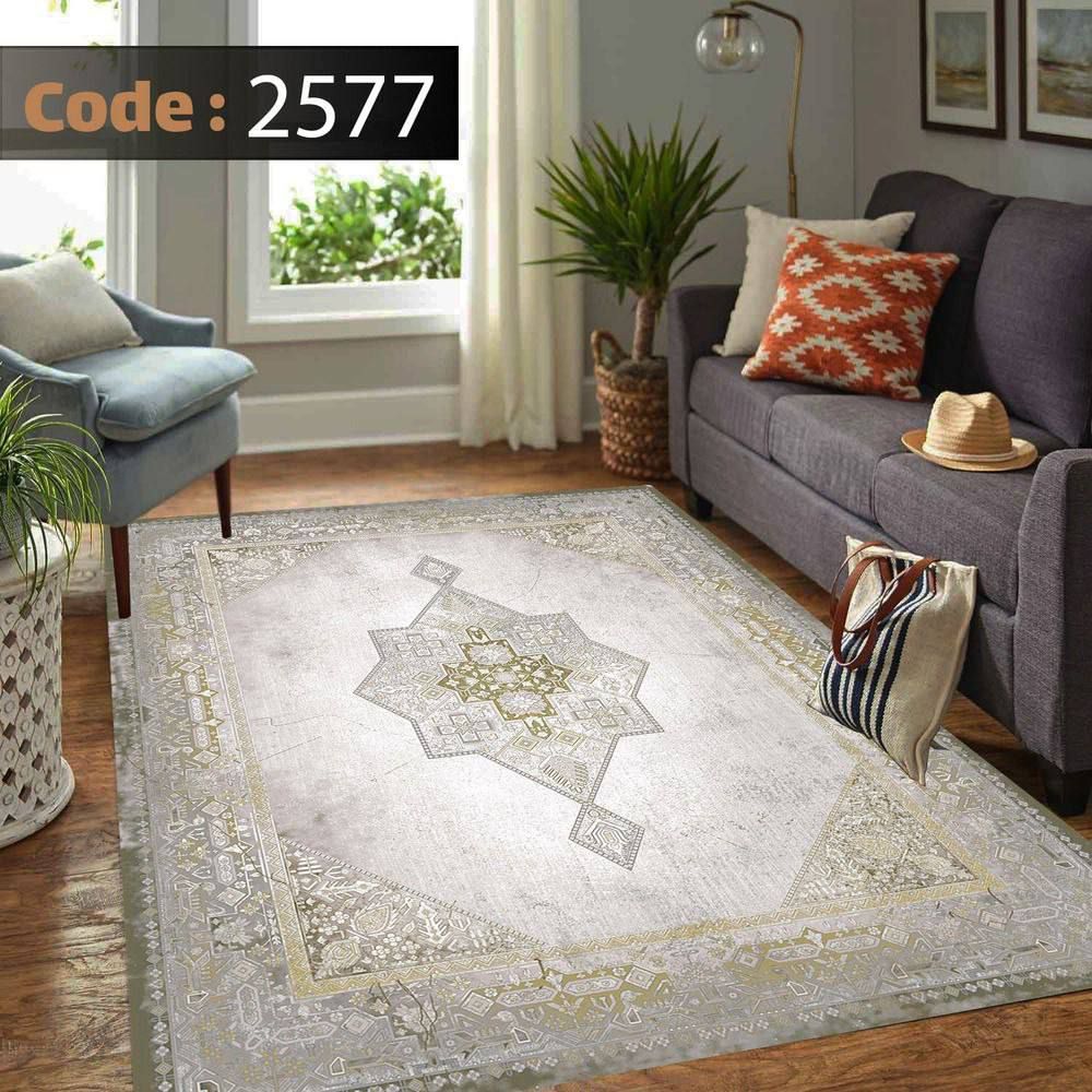 کاور فرش شانل اطلسی کد 2577