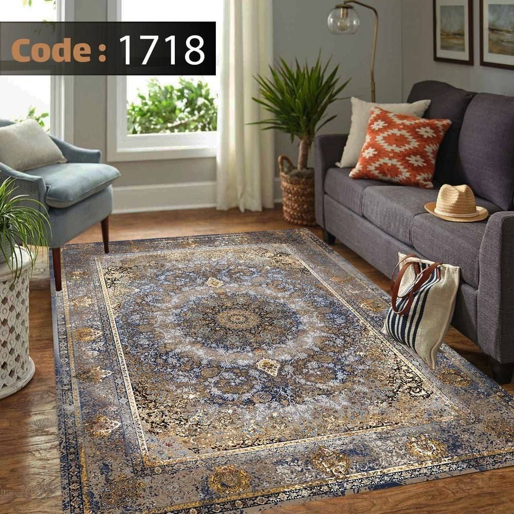 کاور فرش شانل اطلسی کد 1718